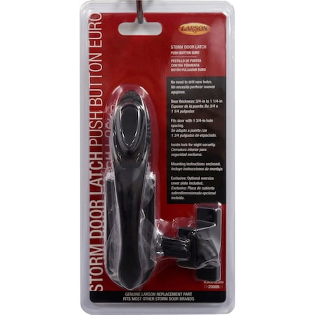 Larson Larson Euro Zinc-Plated Black Zinc Push Button Latch 1 pk CH2000501